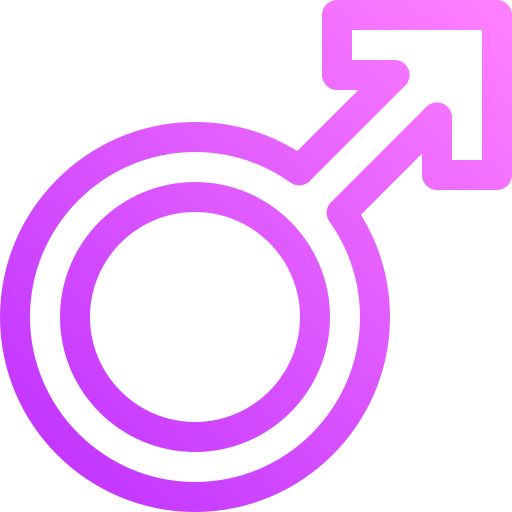 男性の性別 Basic Gradient Lineal color icon
