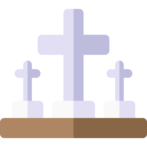 Cemetery Basic Rounded Flat icon