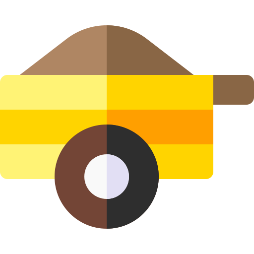 wózek Basic Rounded Flat ikona