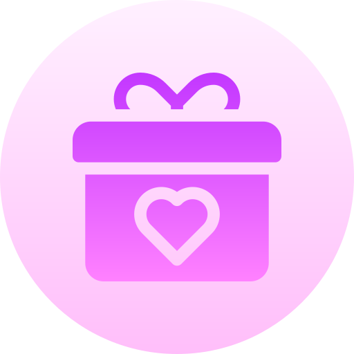 caja de regalo Basic Gradient Circular icono