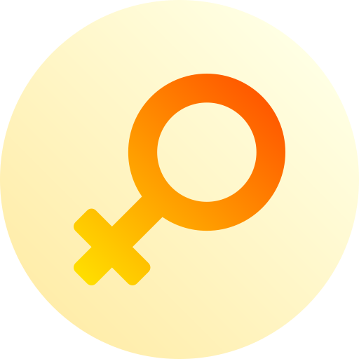 femenino Basic Gradient Circular icono