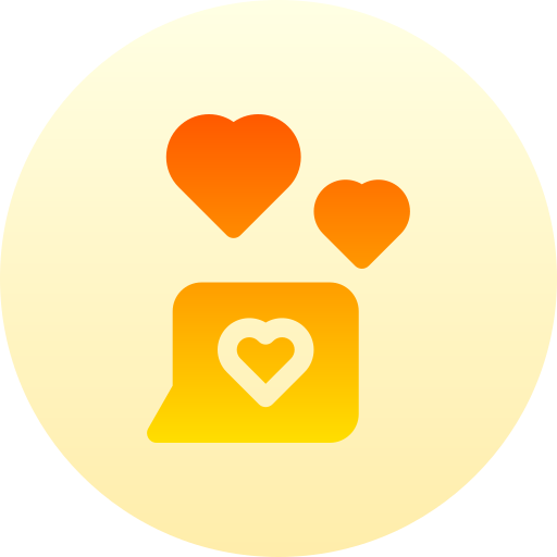 Love message Basic Gradient Circular icon