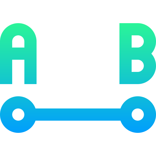 Line segment Super Basic Straight Gradient icon