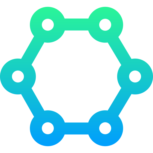 Hexagon Super Basic Straight Gradient icon
