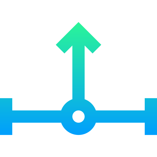 intersección Super Basic Straight Gradient icono