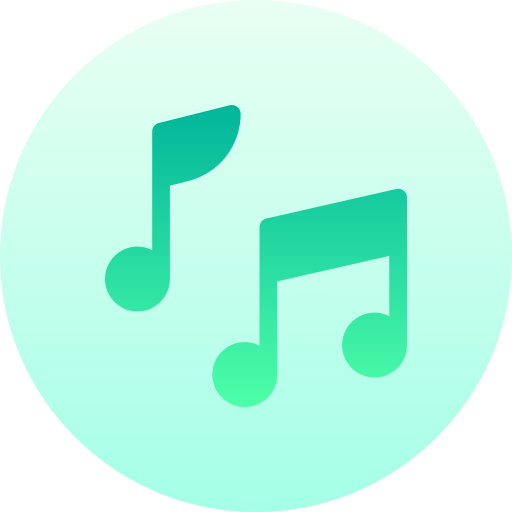 nota musicale Basic Gradient Circular icona