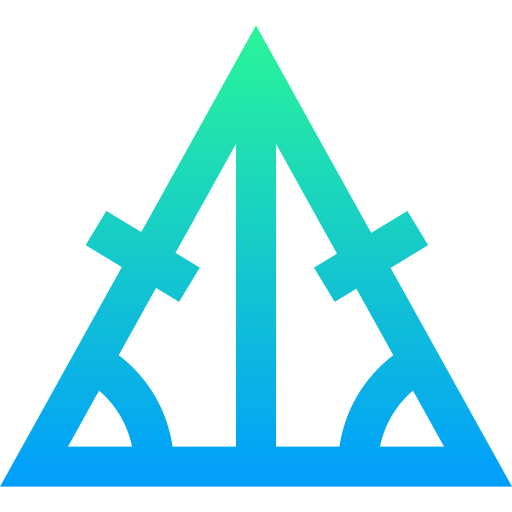 triángulo Super Basic Straight Gradient icono
