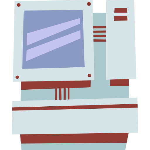 ordenador personal Cartoon Flat icono