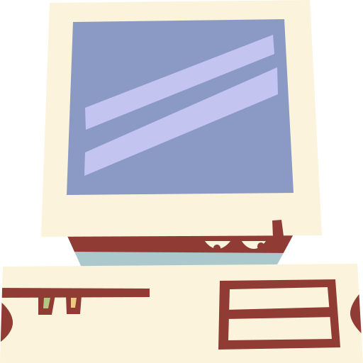 alter computer Cartoon Flat icon