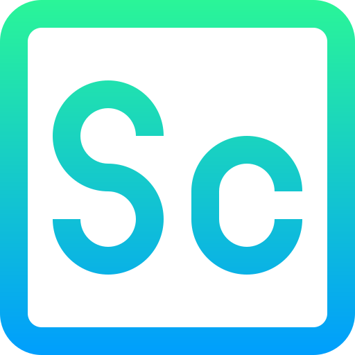 scandium Super Basic Straight Gradient Icône