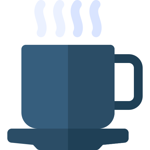 Горячий кофе Basic Rounded Flat иконка
