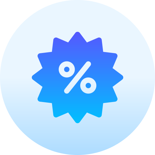 Discount Basic Gradient Circular icon
