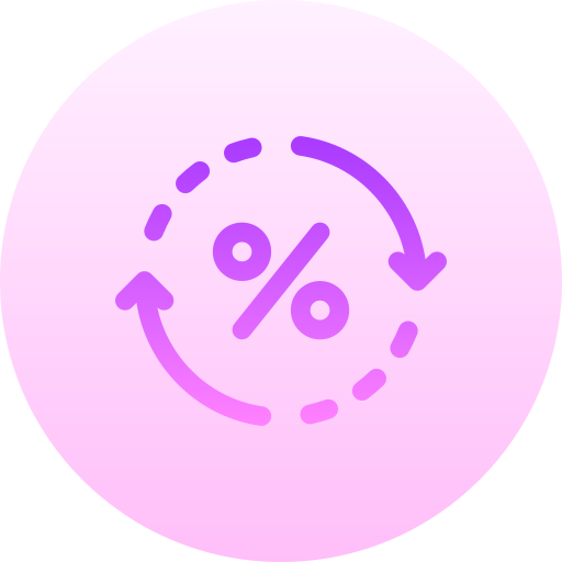 교환 Basic Gradient Circular icon