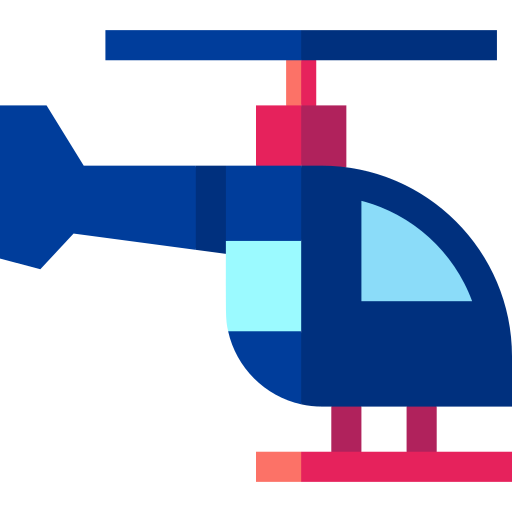 helikopter Basic Straight Flat icoon