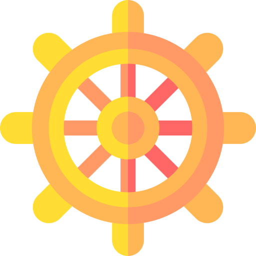 Dharma wheel Basic Straight Flat icon