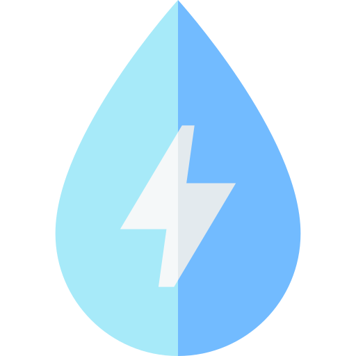 l'énergie de l'eau Basic Straight Flat Icône
