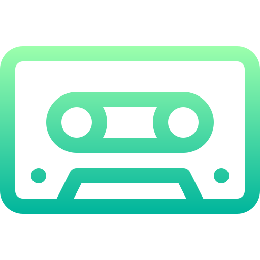 Cassette Basic Gradient Lineal color icon