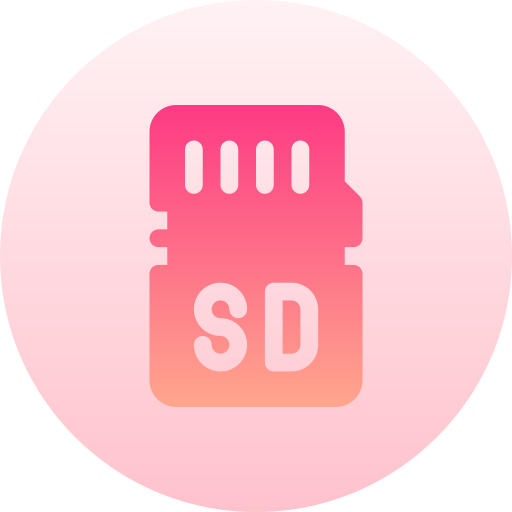 Sd card Basic Gradient Circular icon