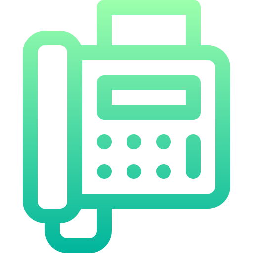 Fax Basic Gradient Lineal color icon
