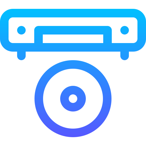 Dvd player Basic Gradient Lineal color icon