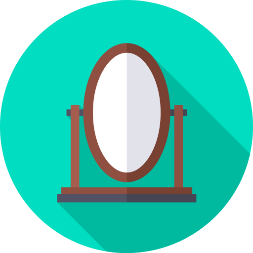 spiegel Flat Circular Flat icoon