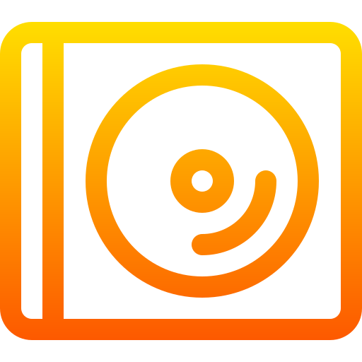 Compact disc Basic Gradient Lineal color icon