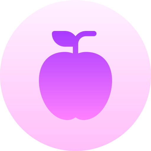사과 Basic Gradient Circular icon