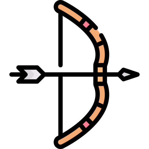 arco y flecha Special Lineal color icono