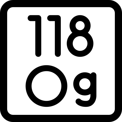 oganesson Basic Rounded Lineal icona