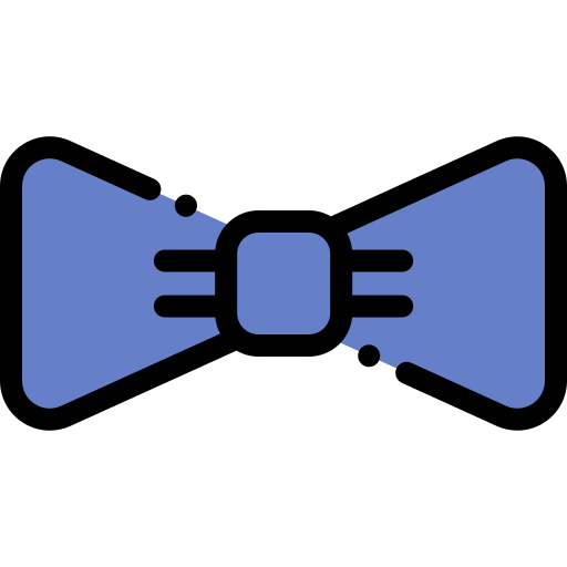 Bow tie Detailed Rounded Lineal color icon