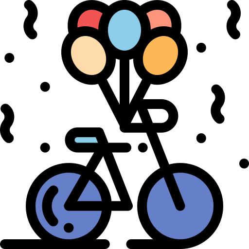 fahrrad Detailed Rounded Lineal color icon