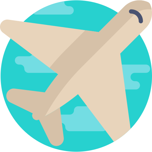 Plane Detailed Flat Circular Flat icon