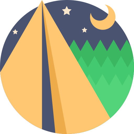 Tent Detailed Flat Circular Flat icon