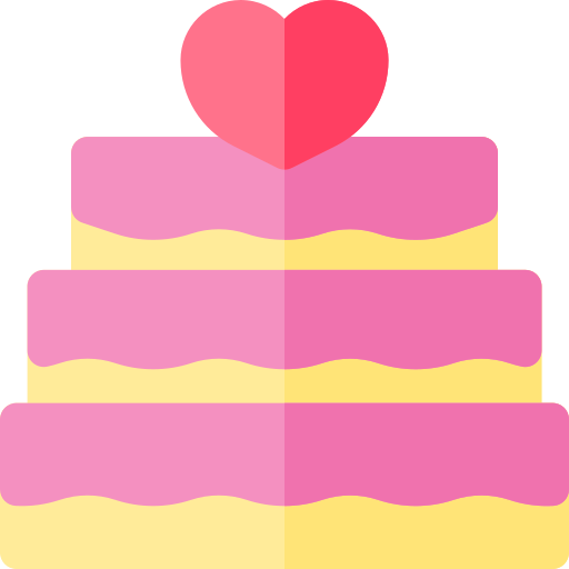 pastel de boda Basic Rounded Flat icono
