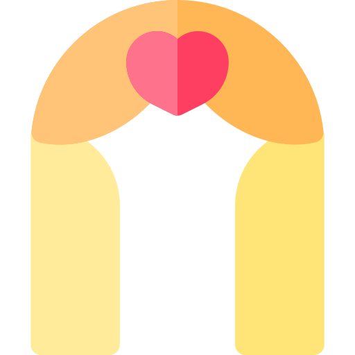 huwelijksboog Basic Rounded Flat icoon