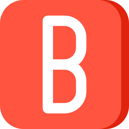 letter b Special Flat icoon