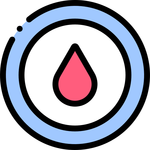 kropla krwi Detailed Rounded Lineal color ikona