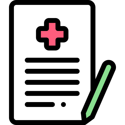 Medical report Detailed Rounded Lineal color icon
