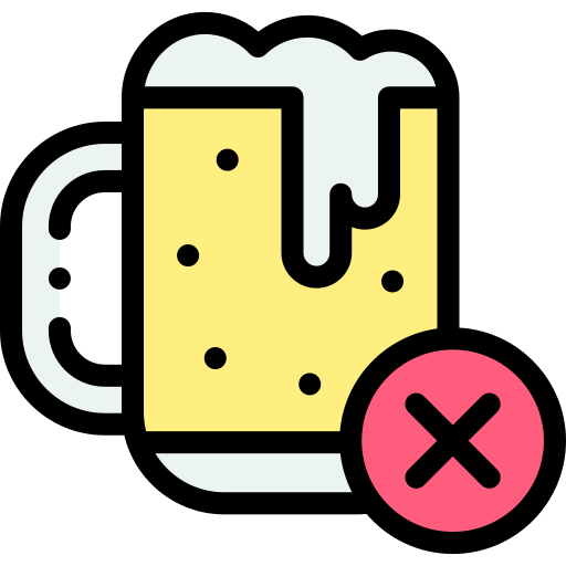 No alcohol Detailed Rounded Lineal color icon