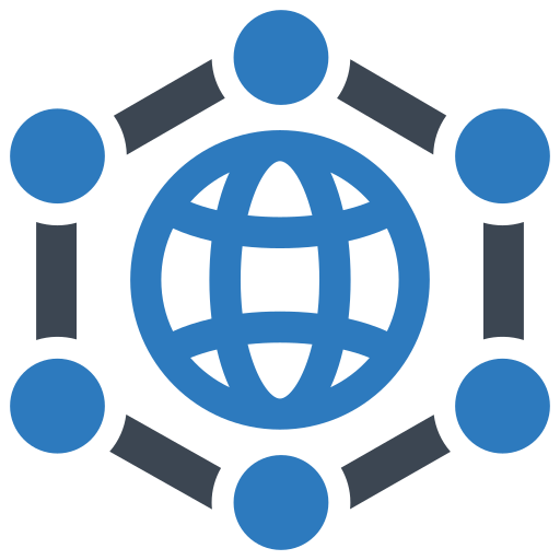 Data network Generic Blue icon