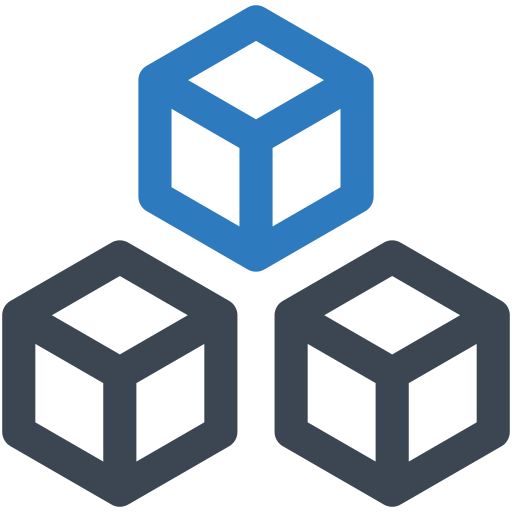 Cubes stack Generic Blue icon