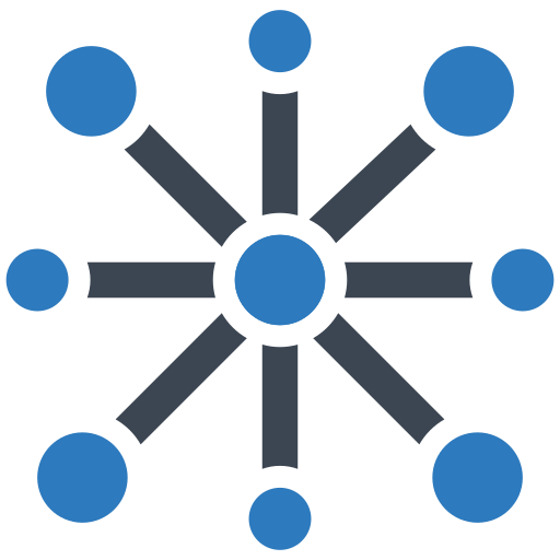 red de datos Generic Blue icono