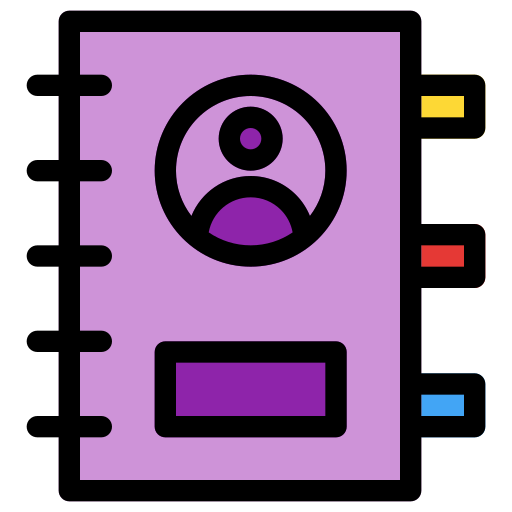 contactlijst Generic Outline Color icoon