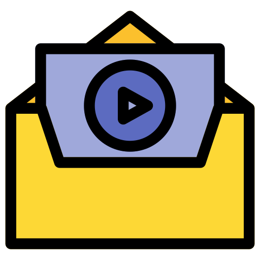 Video message Generic Outline Color icon