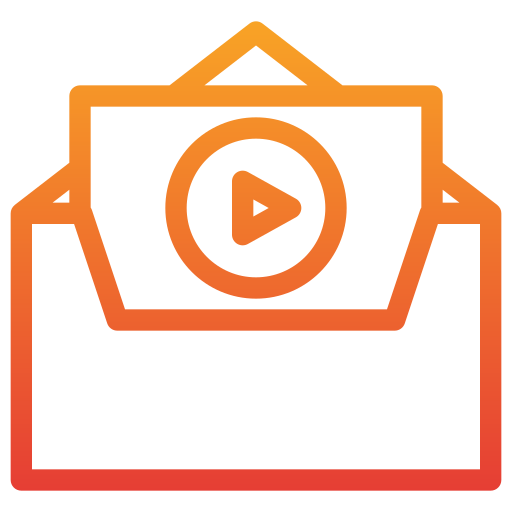 Video message Generic Gradient icon