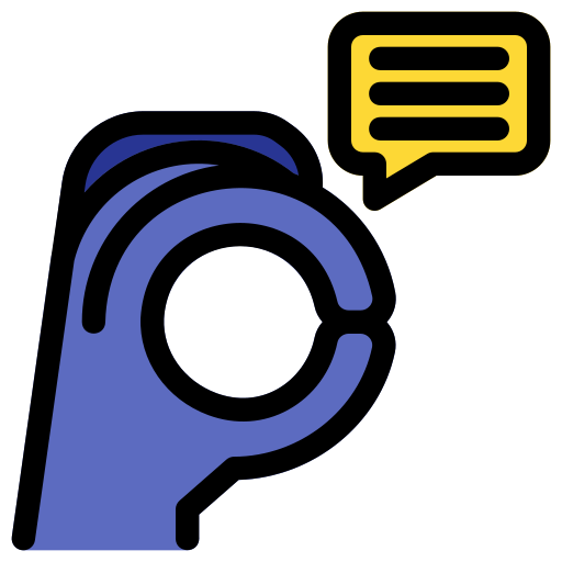 Sign language Generic Outline Color icon