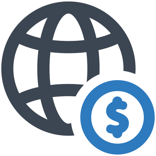 wereldwijd bankieren Generic Blue icoon