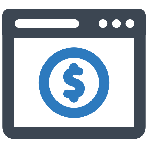 オンライン支払い Generic Blue icon