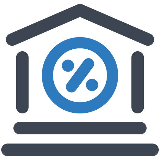 Interest rate Generic Blue icon