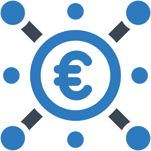 euro geld Generic Blue icoon